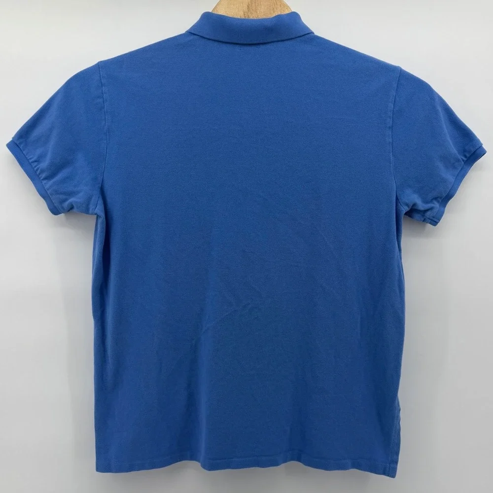 Polo Ralph Lauren Polo Shirt Mens XL‎ Blue Custom Fit Short Sleeve Red Pony Logo